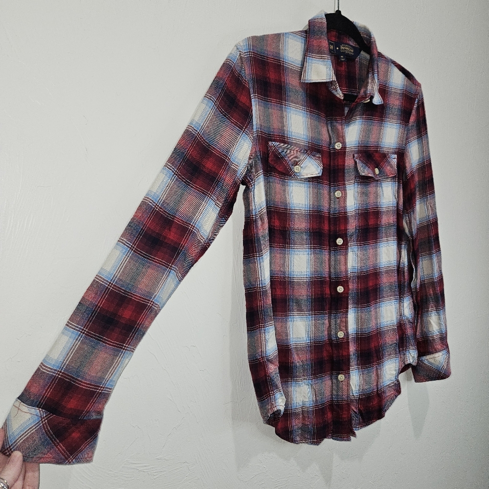 Gap | Pendleton Red Plaid Button Down Shirt Women… - image 3